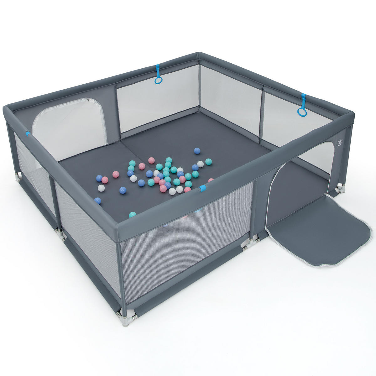 LAUFSTALL 68cm Grau - Grau, Kunststoff (180/200cm) - COSTWAY