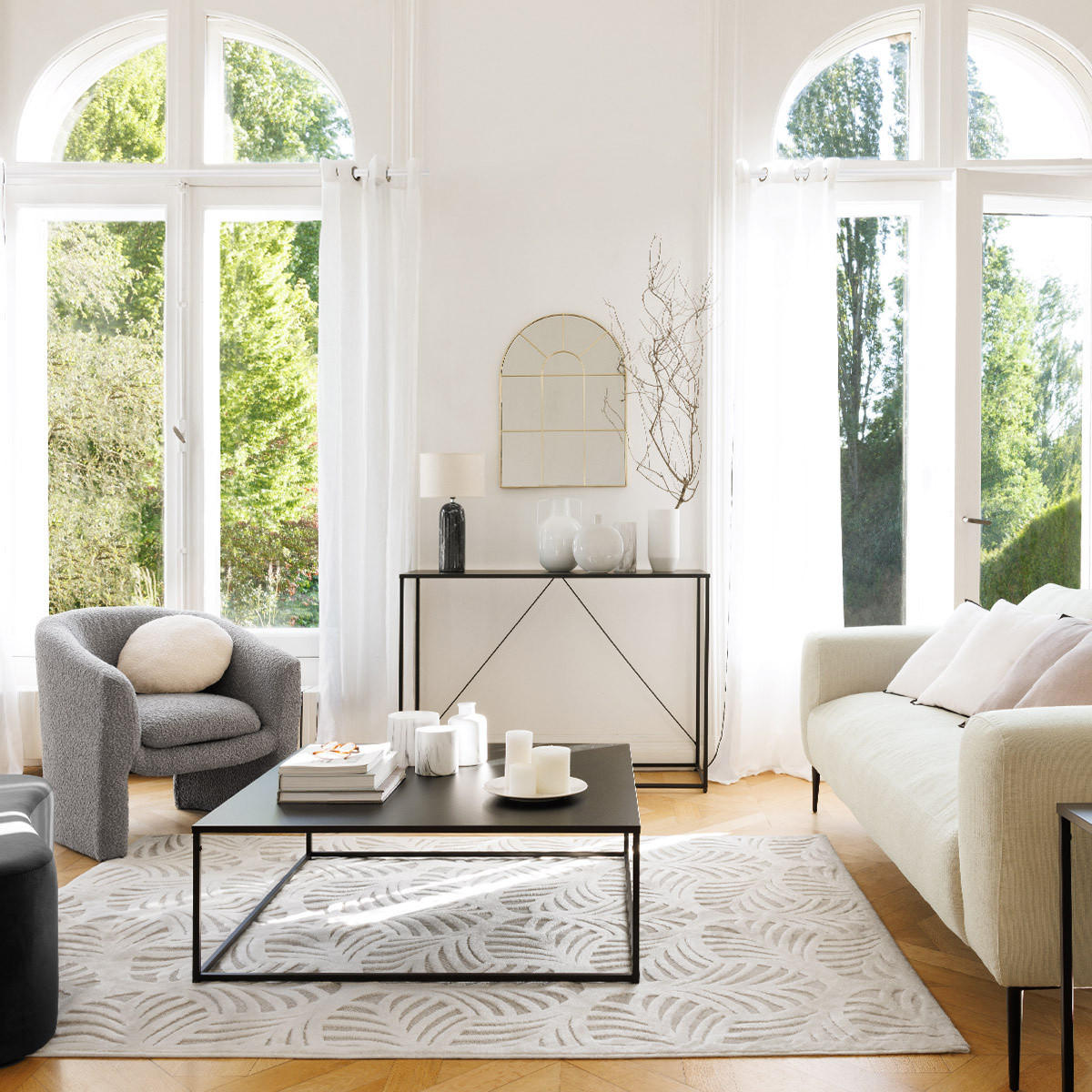 DEKOSPIEGEL Fenster-Optik Monica 54/2/74 cm - Goldfarben, Metall (2/74/54cm) - Atmosphera Createur d´interieur