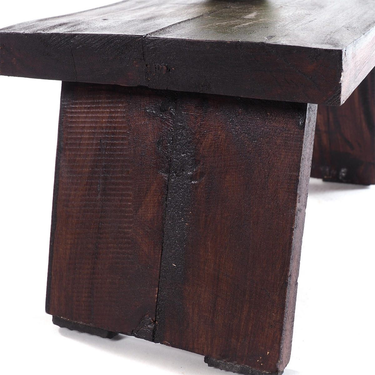 FUSSHOCKER SCHEMEL Recyclingholz massiv 03 dunkelbraun - Dunkelbraun, Holz (29/18/19cm) - DESIGN DELIGHTS