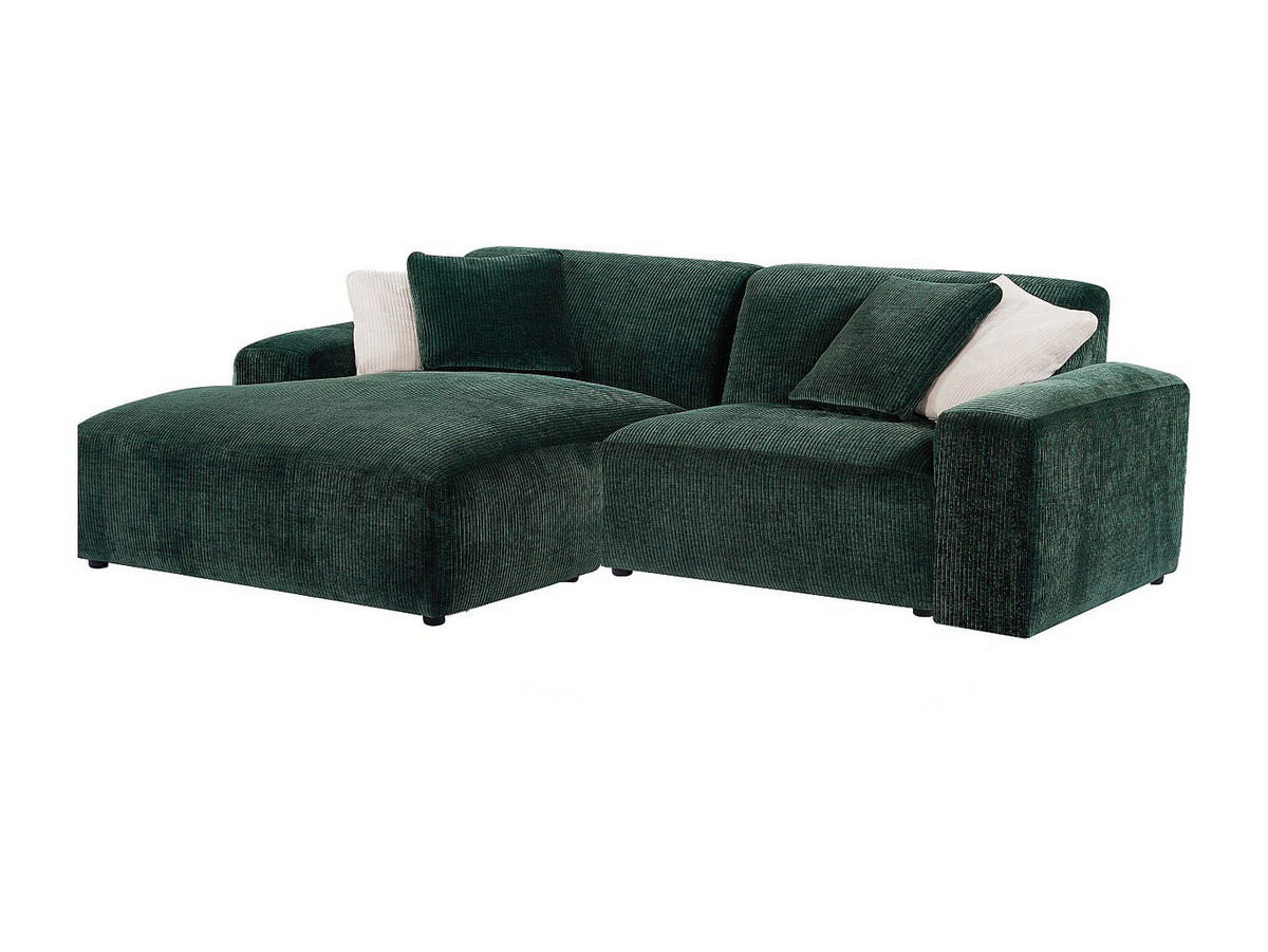 SOFA - 5 Personen - samt - tannengrün Tirono - Waldgrün, Kunststoff/Textil (99/80/66cm) - Vente-Unique