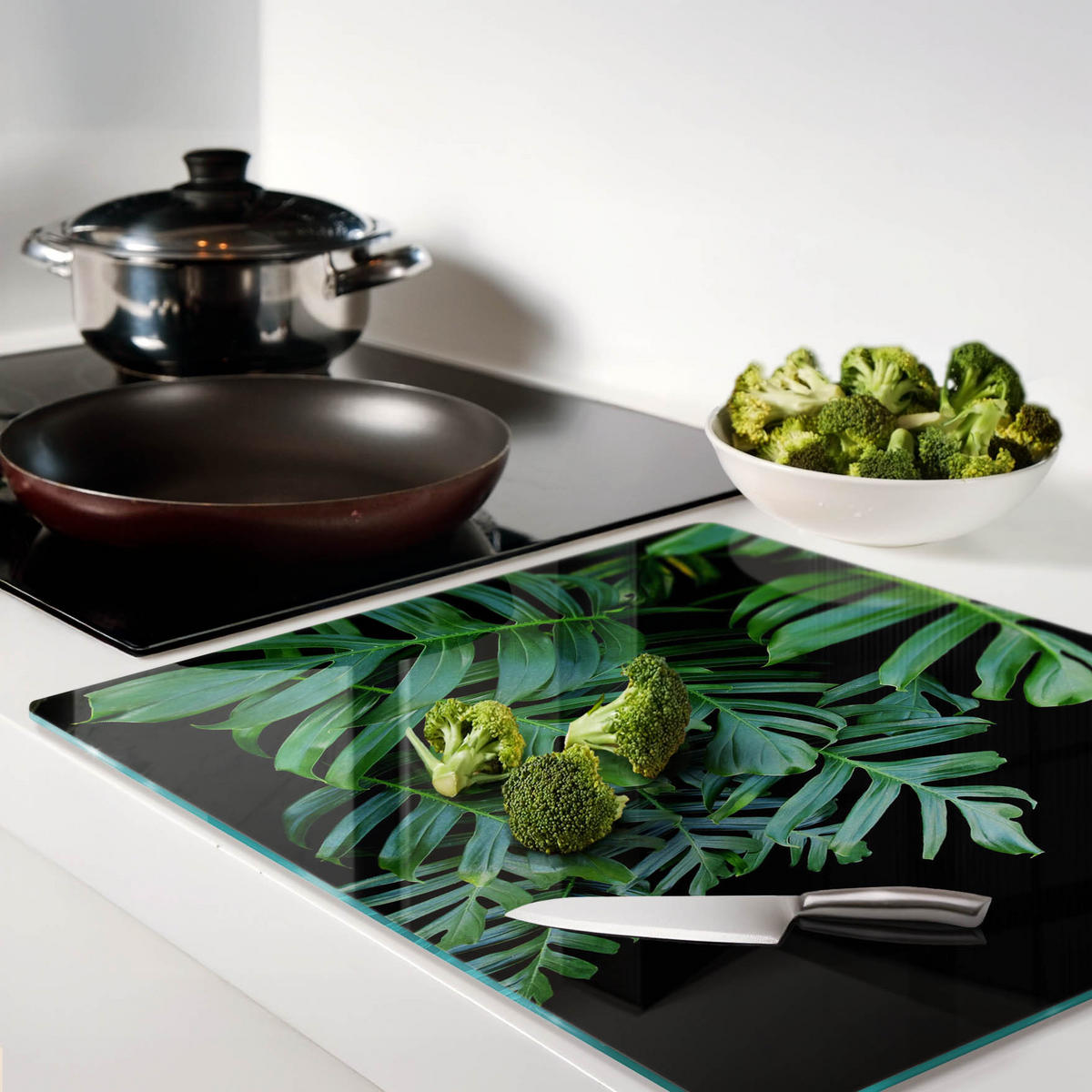 GLASPLATTE 60x52 cm Monster - Grün, Glas (60/0.4/52cm) - TULUP