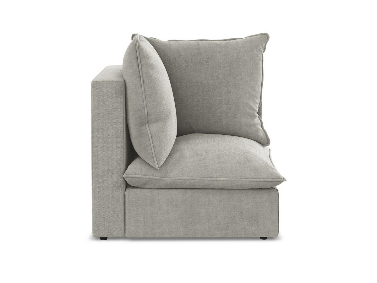 SOFAELEMENT Strukturstoff Grau - Hellgrau/Schwarz, Holzwerkstoff/Kunststoff (90/77/90cm) - Makamii