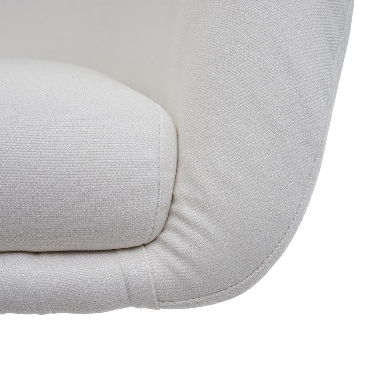 ESSZIMMERSTUHL gepolstert 90x59x60cm Sitzhöhe 45cm drehbar höhenverstellbar Stoff/Textil Creme-WeißLoungesessel - Creme, Textil (59/90/60cm) - CHEFGASTRO