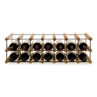 WEINREGAL Vinotega Mod Metal 22,5x72,5x24,5 cm 7x2 Flaschen Massives Kiefernholz Braun Geölt - Braun, Holz (72.5/22.5/24.5cm) - PROREGAL