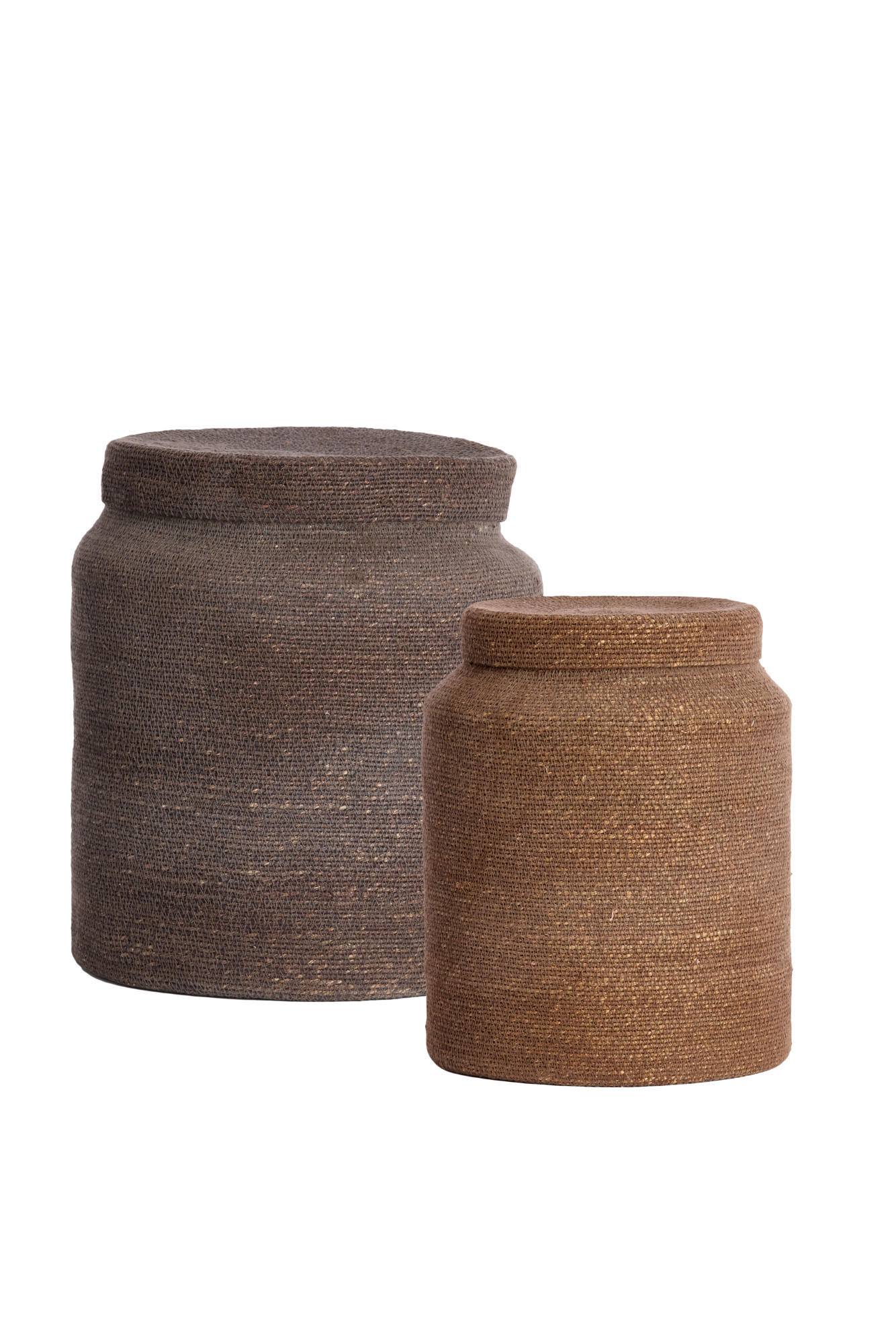 KORB Betania Braun Ø33/38 cm 2er-Set - Braun, Naturmaterialien (33/38/33cm) - Light & Living