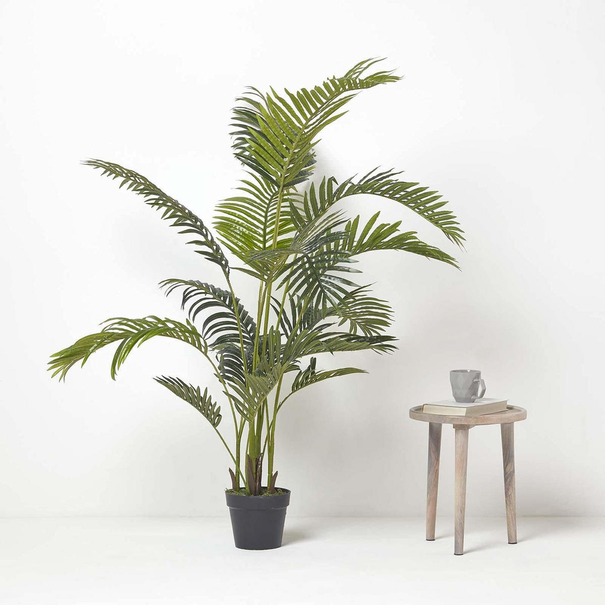 KUNSTPALME Areca, 160 cm - Grün, Kunststoff (160cm) - Homescapes