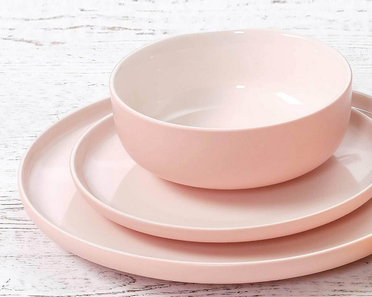 FRÜHSTÜCKSSET Jasper rosa 12er Set - Robinienfarben, Keramik (1/1/1cm) - Ritzenhoff Breker