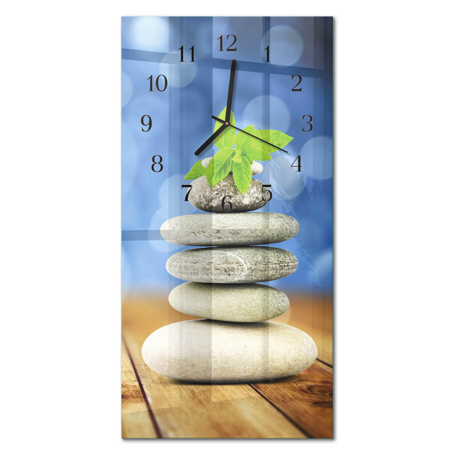 WANDUHR 30x60 cm - Feuerblume - Multicolor, Glas (30/60/0.4cm) - TULUP