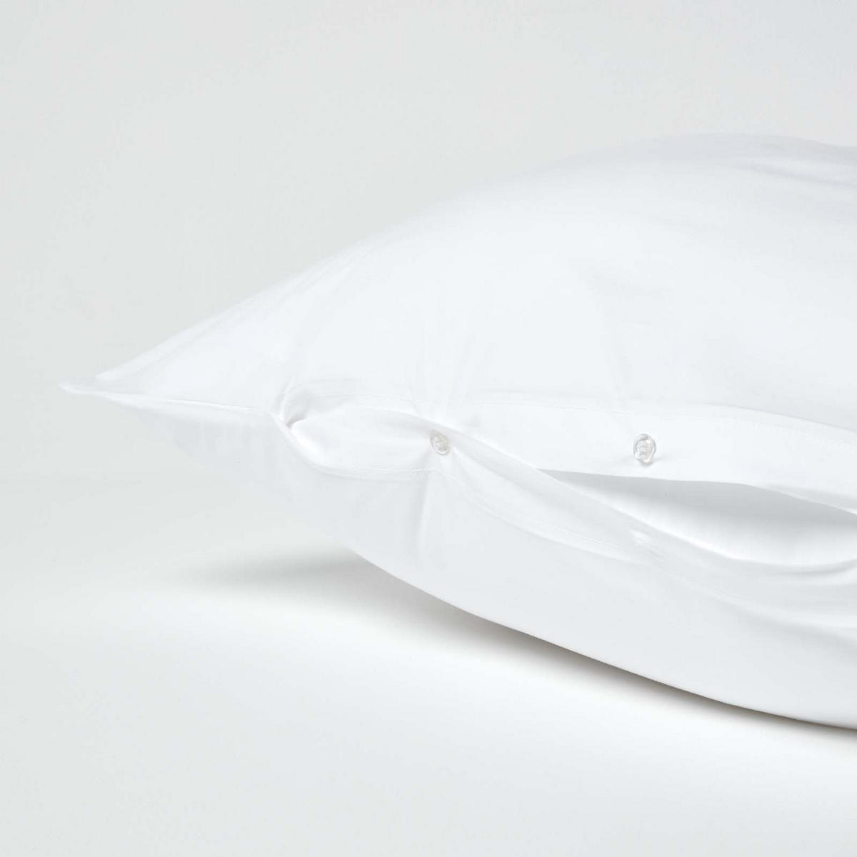 KISSENBEZUG für V-Form-Kissen, Perkal, Fadendichte 200 - Weiß, Textil (38/76cm) - Homescapes