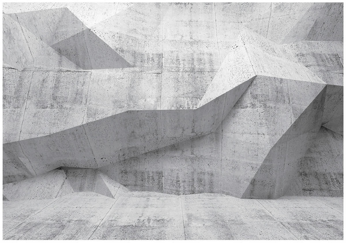 FOTOTAPETE 3D Abstrakt Grau 416x254 cm - Multicolor, Papier (416/254cm) - Wallarena