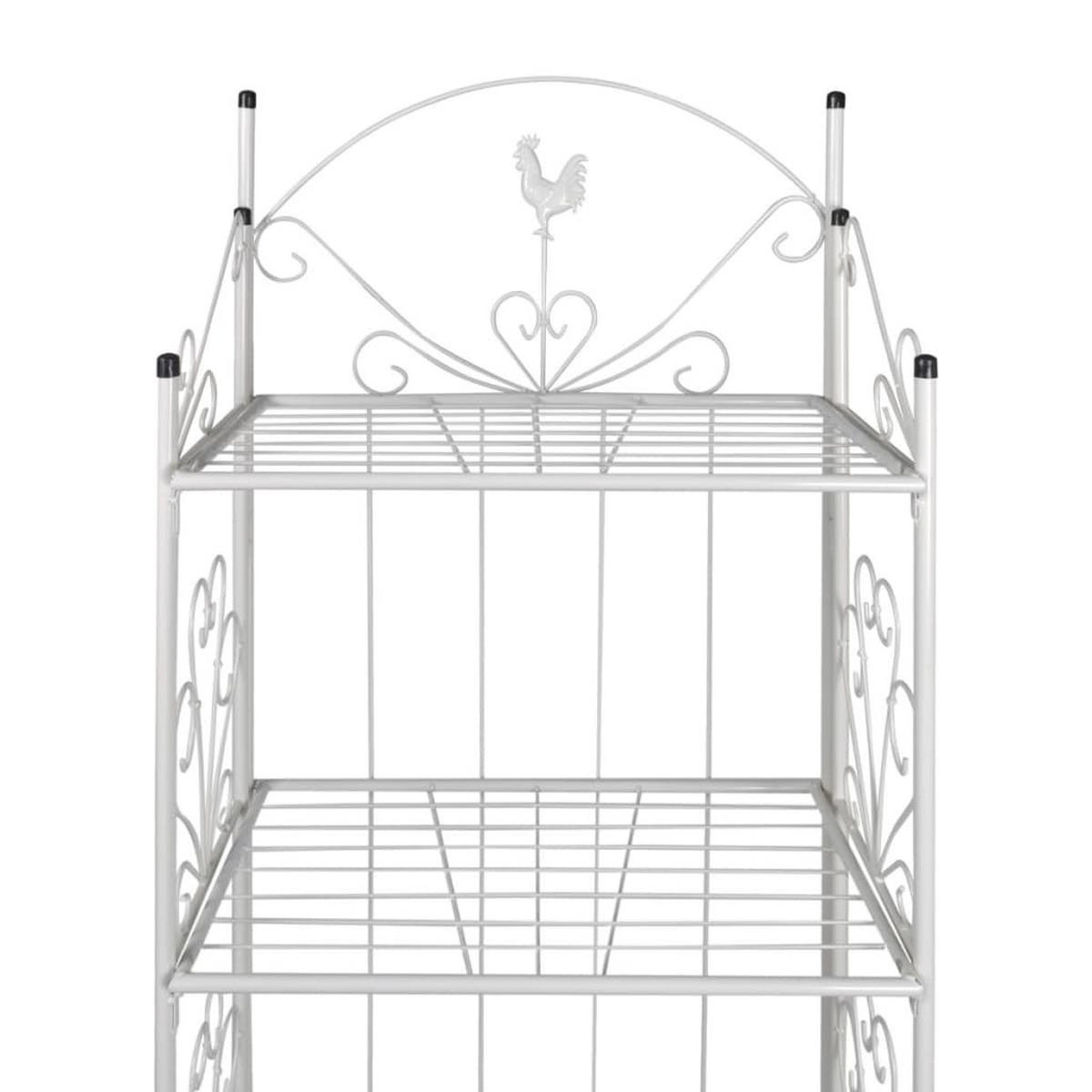 PFLANZENTREPPE Blumentreppe Blumenregal Blumenständer - Weiß, Metall (33/153/61.5cm) - vidaXL