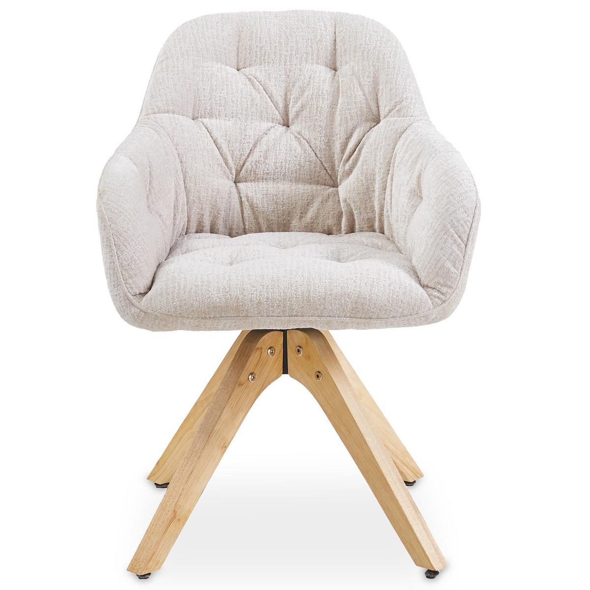 ESSZIMMERSTÜHLE SAGA 2er-Set beige - Beige, Textil (57/81/62cm) - IDIMEX
