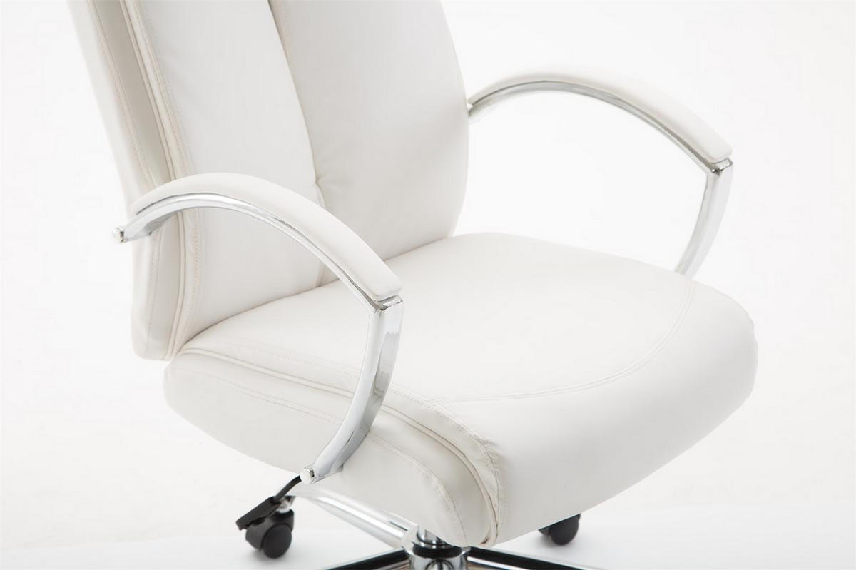 BÜROSTUHL Volute, Kunstleder Weiß - Weiß, Textil/Metall (65/125/73cm) - TPFLiving