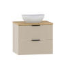 WASCHTISCH 60.6cm Astrid Kaschmir und Holz - Beige, Holzwerkstoff (60.6/52.2/46.5cm) - Petits-meubles