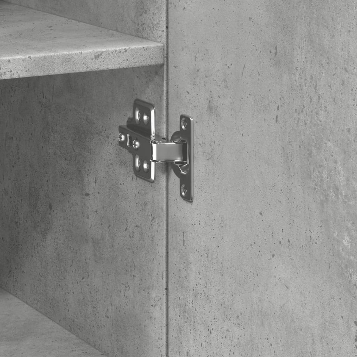 HIGHBOARD Betongrau 40/42,5/185 Cm Holzwerkstoff - Grau, Holzwerkstoff (42.5/185/40cm) - vidaXL