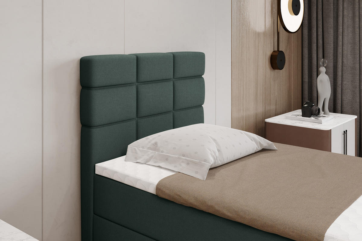 BOXBETT Reve 90 x 200 cm mit Bettkasten und Lattenrost ohne matratze - dunkelgrau - Dunkelgrau, Holz (90/200cm) - Panda Möbel