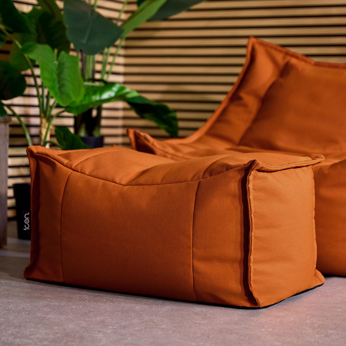 HOCKER Outdoor Bud - Orange, Textil (67/34/45cm) - icon