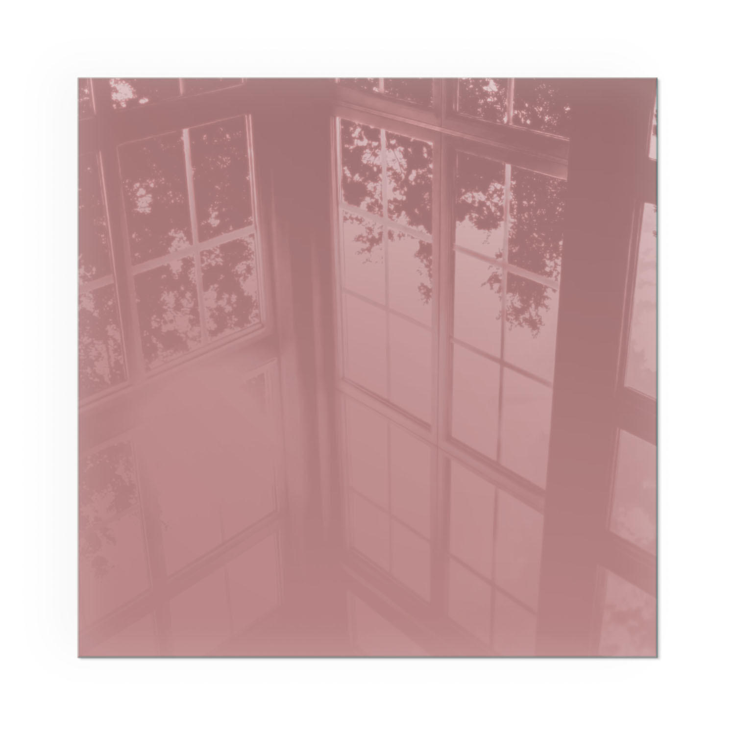 GLASPLATTE für Kamin 50x50 cm - Pink, Glas (50/50/0.4cm) - TULUP