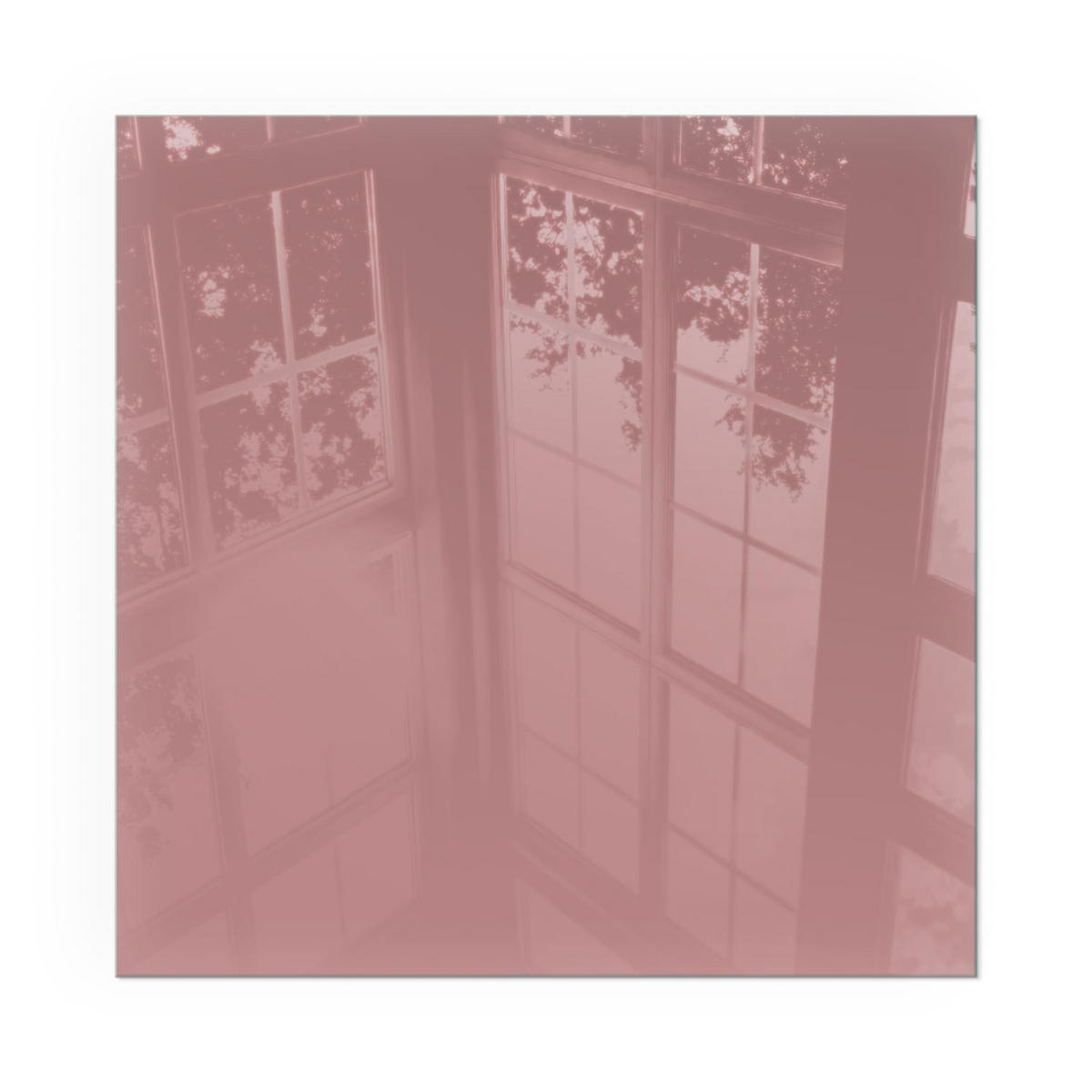 GLASPLATTE für Kamin 50x50 cm - Pink, Glas (50/50/0.4cm) - TULUP