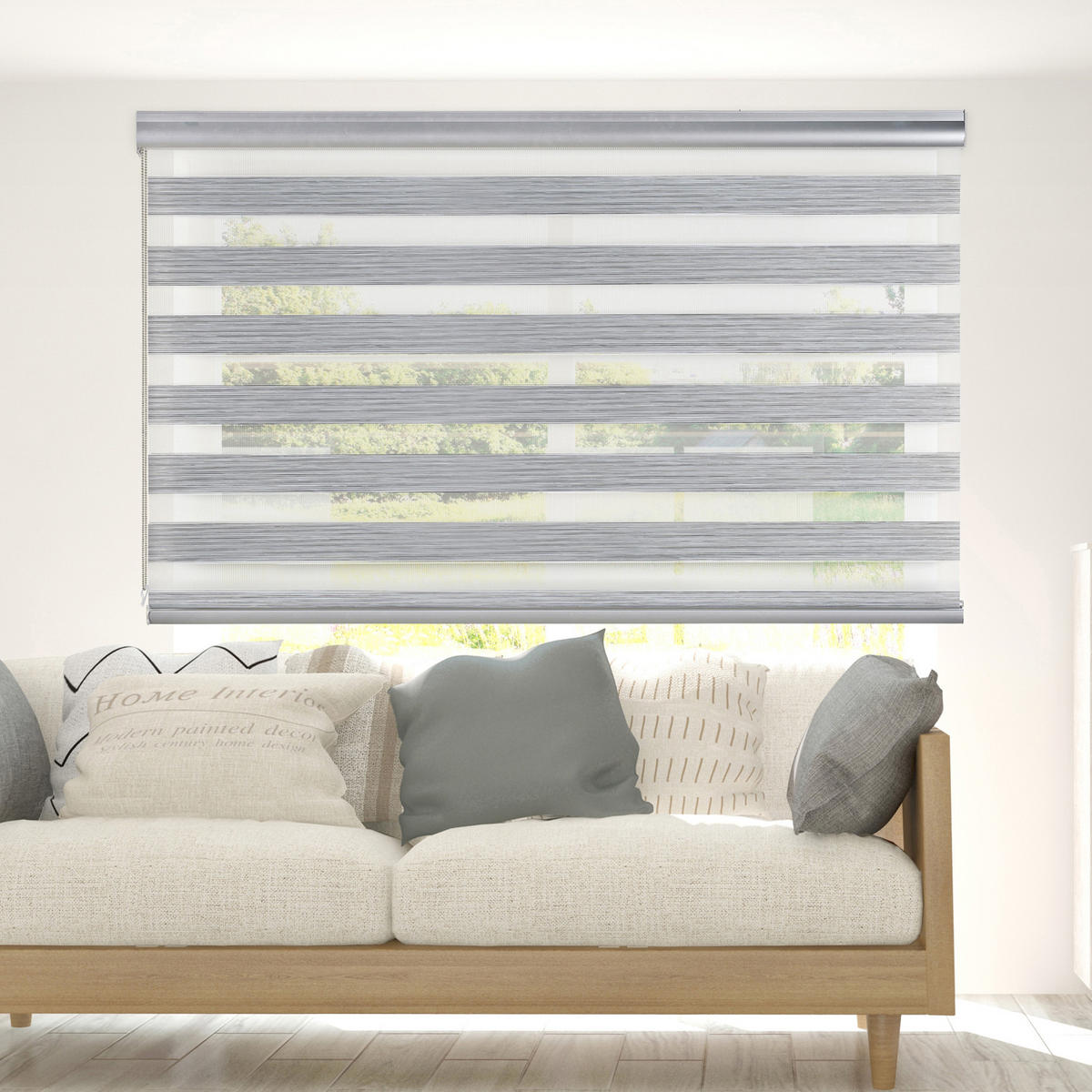 DOPPELROLLO Grau 180x250 cm - Grau, Kunststoff (180/250cm) - STORESDECO