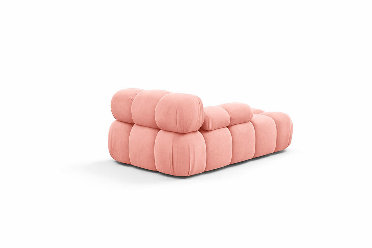 CHAISELONGUE Modular, Veloursstoff Salvador, Rosa, Rechts, Selia - Graphitfarben/Rosa, Holz (95/70/160cm) - Kaiser Möbel