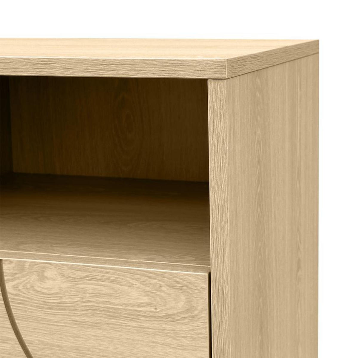 NACHTTISCH 2er-Set Saskia aus Eiche skandinavischen - Eichefarben, Holz (40/49.5/36cm) - Casanoov