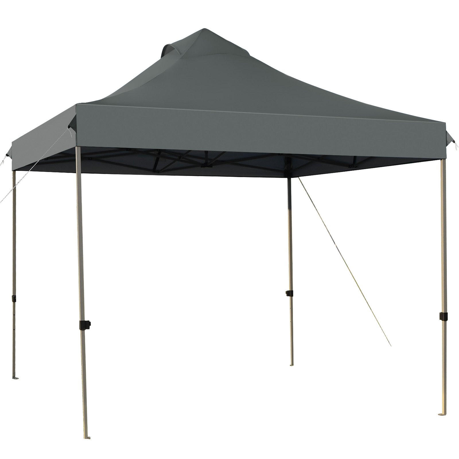 POP-UP-UBERDACHUNGSZELT Grau - Grau, Textil (300/335/300cm) - COSTWAY