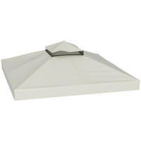 ERSATZDACH für Pavillon 3 x 3 m - Hellgrau, Kunststoff (300/1/300cm) - Outsunny