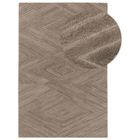 WOLLTEPPICH Yanis Beige/Hellbraun 160x230 cm - Beige, Textil (160/230cm) - benuta Pure