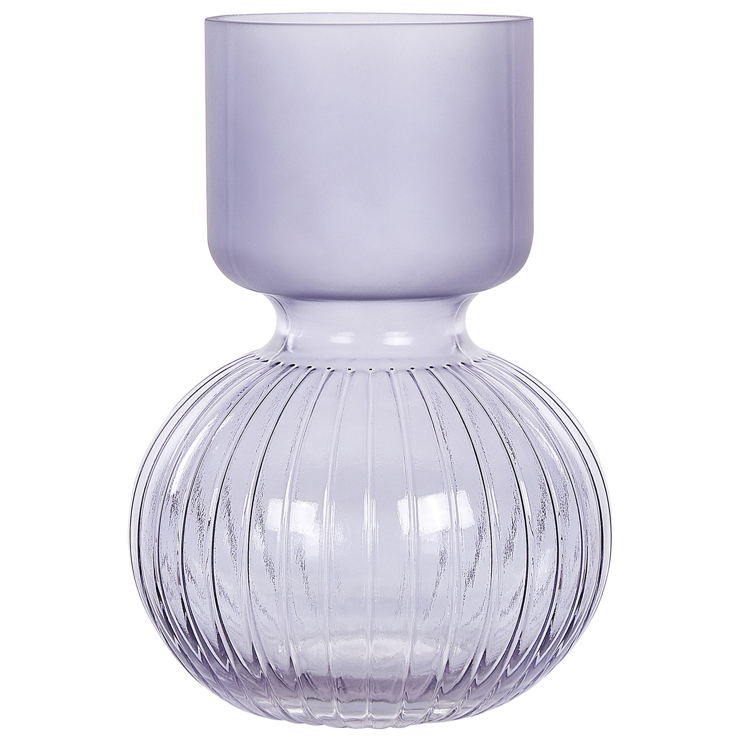 BLUMENVASE Glas violett Thetidio - Violett, Glas (26cm) - Beliani
