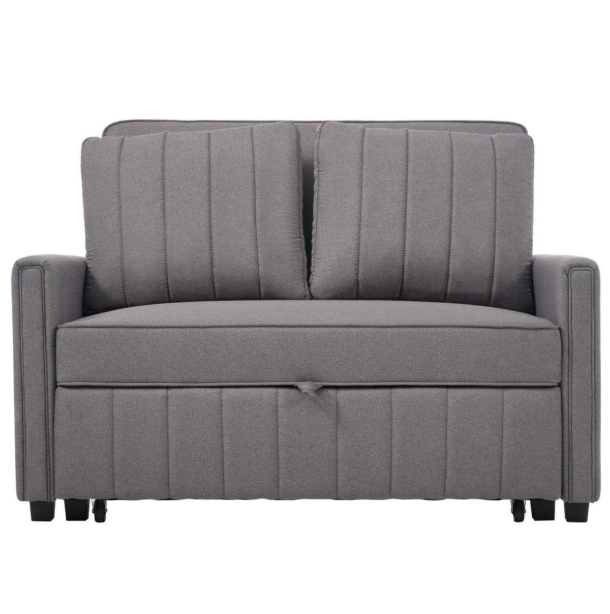SOFA multifunktional mit Schlaffunktion Leinen Antique Gray 127/75/94 cm - Grau, Kunststoff (127/94/75cm) - OKWISH