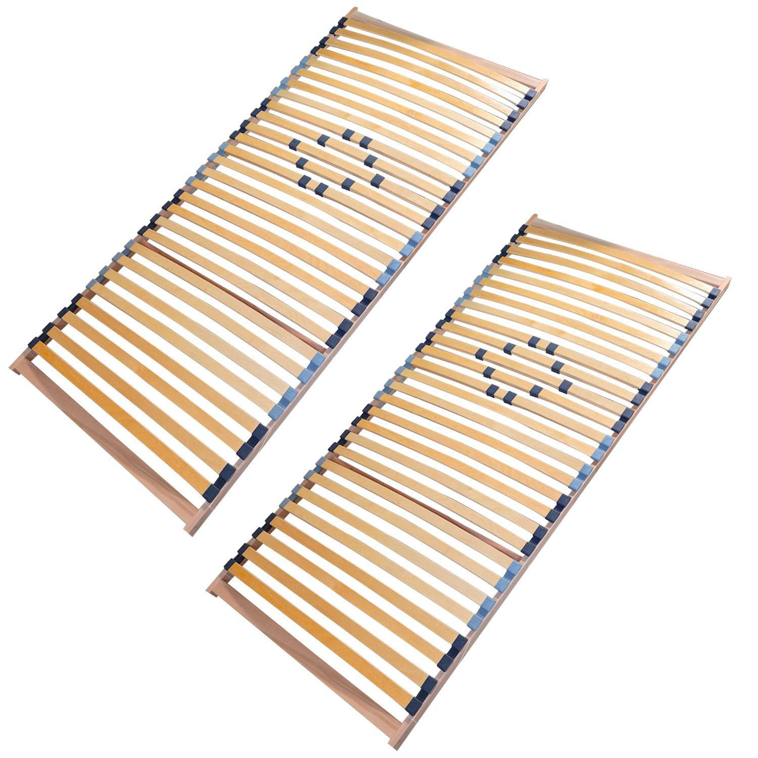 LATTENROST BASIC NV 80x200 cm Härtegrad einstellbar 2er-Set - Naturfarben, Holz (80/200cm) - Coemo
