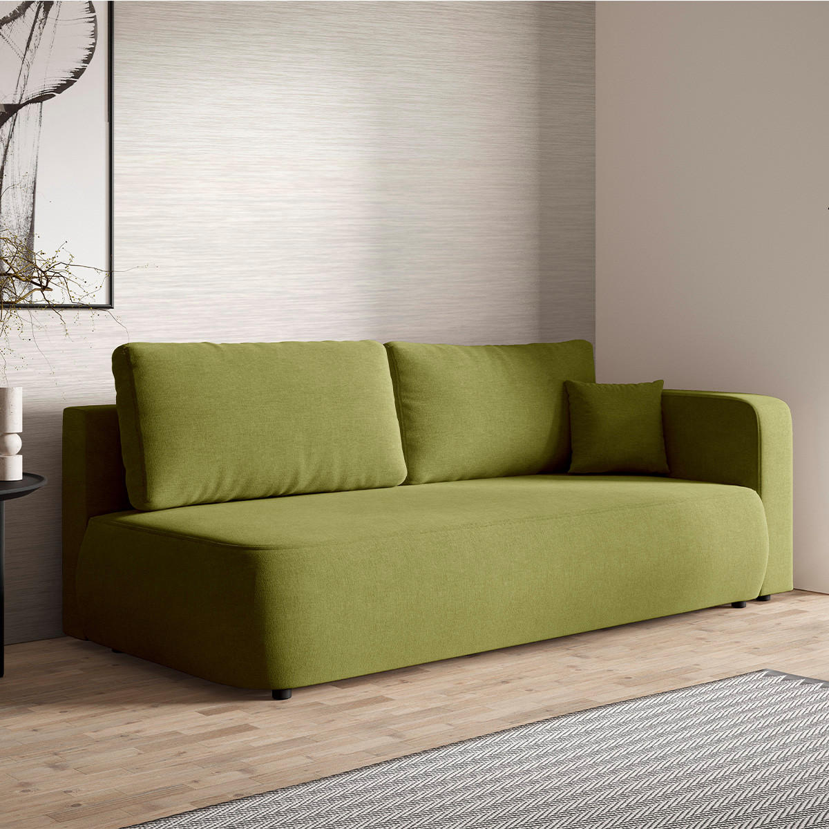 SOFA Antonio 3 Sitzplätze Grün - Grün, Holz (228/82/106cm) - Petits-meubles