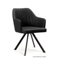 ARMLEHNSTUHL (2er-Set) Delia 58x81x60 Schwarz/Anthrazit - Anthrazit/Schwarz, Kunststoff (60/81/58cm) - 58aufmkessel