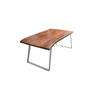 ESSTISCH HAVANNA - Silberfarben/Braun, Holz/Metall (80/140/77cm) - SAM