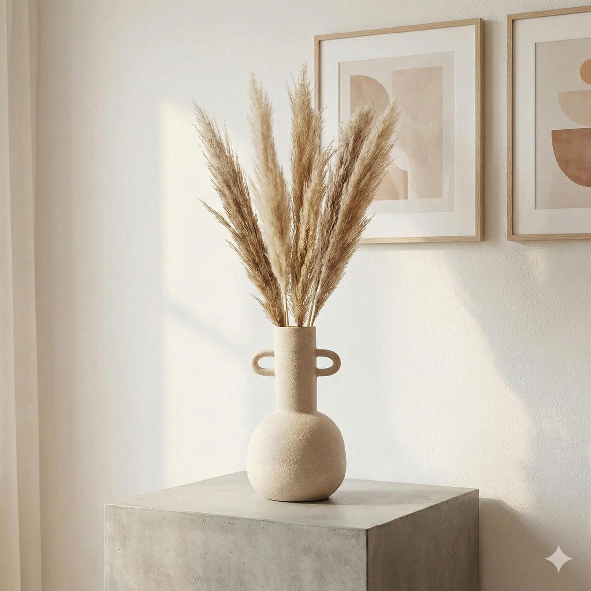 PAMPASGRAS beige natur | für Tischvase - beige / 60 cm / 1 Bund - Beige, Naturmaterialien (60cm) - Lykke & You