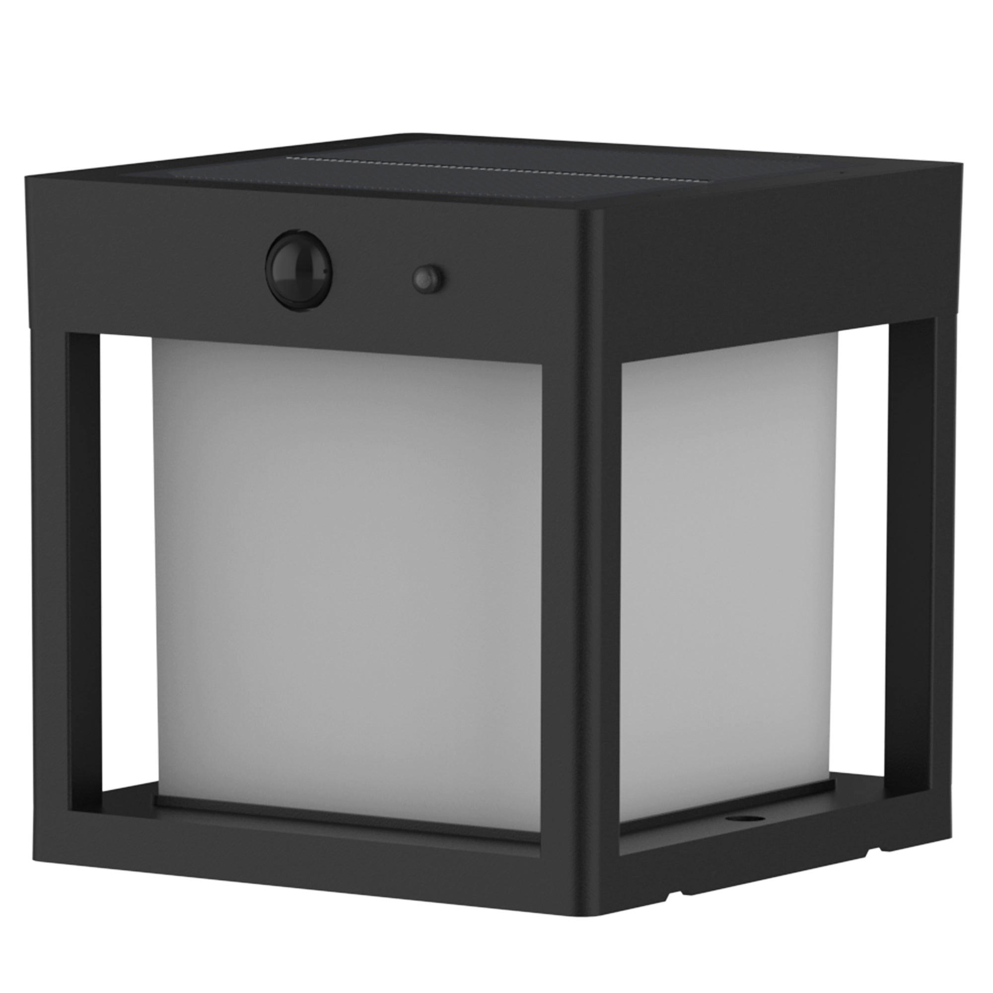 Lumisky Solar-Pfostensensor Schwarz 15x15x15 cm