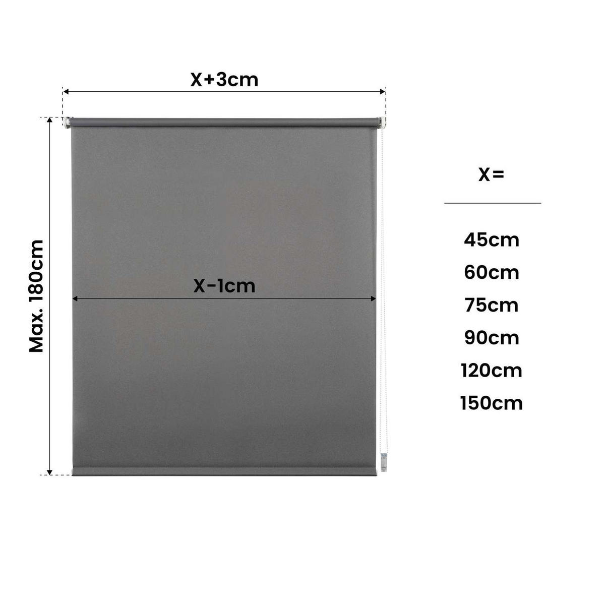 ROLLO Grau, 120 cm x 180 cm - Grau, Kunststoff (120/180cm) - STORESDECO