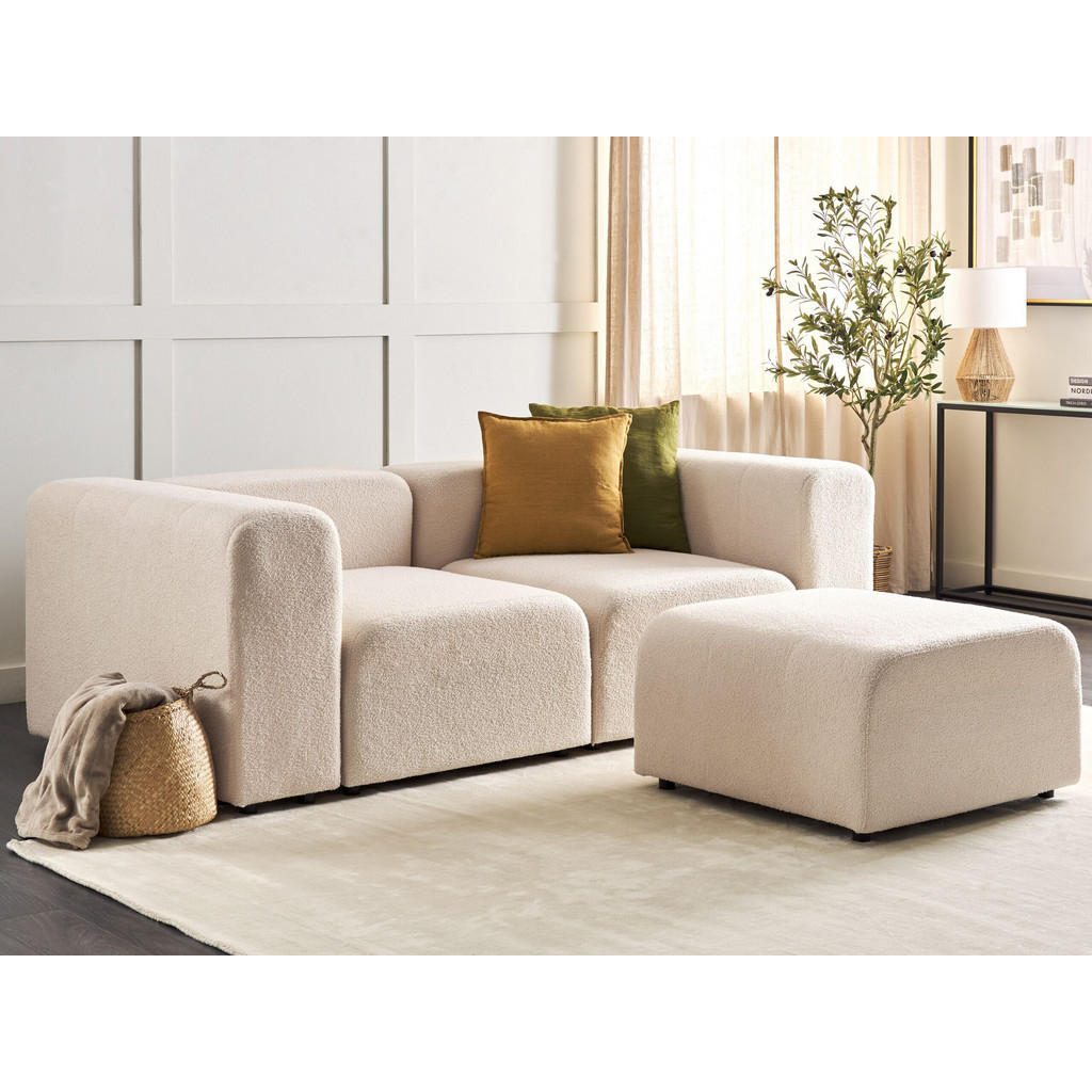 Thumbnail - Beliani Ecksofa, Beige, Textil, 2-Sitzer, 204x70x105 cm, Wohnzimmer, Sofas & Couches, Sofas, 2-Sitzer Sofas
