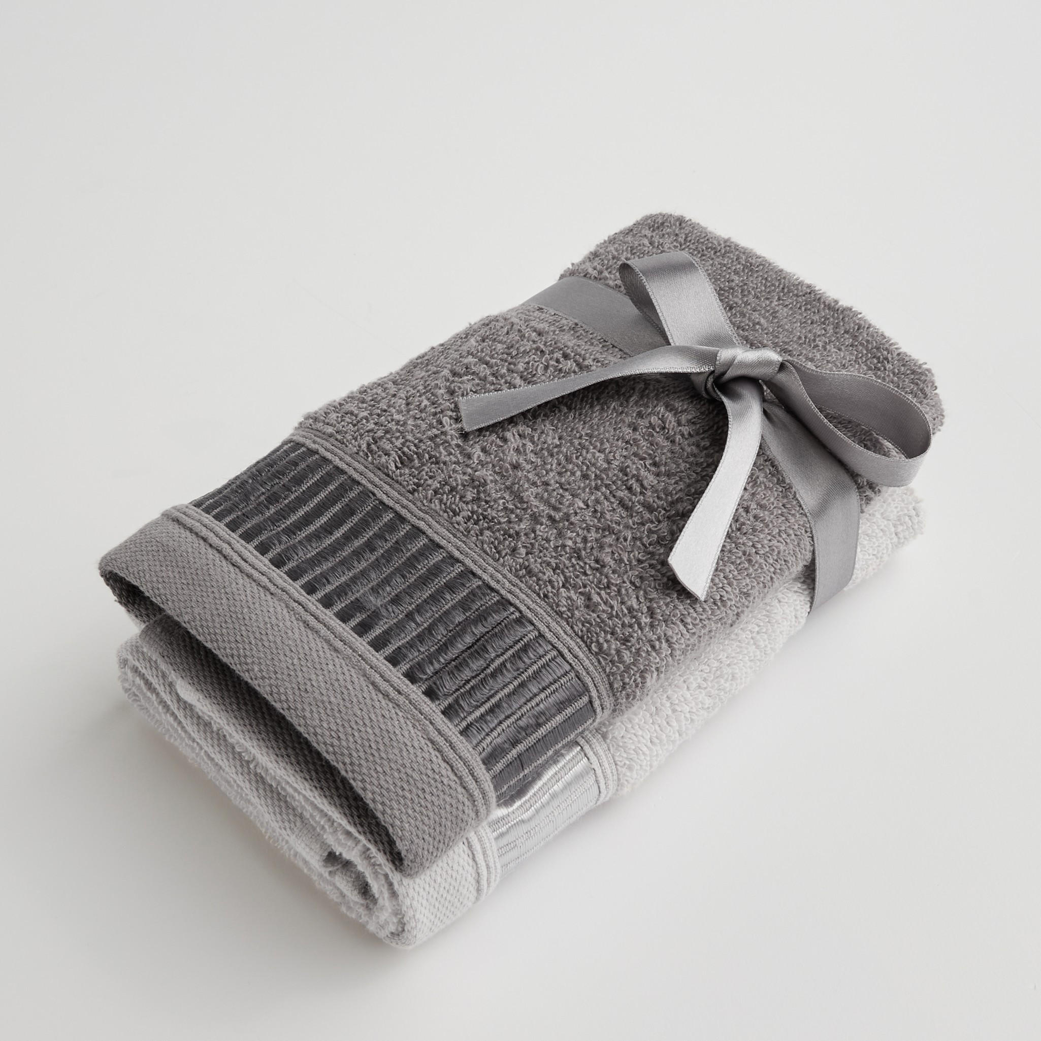 GÄSTETUCH-SET Alicanty - Dunkelgrau, Textil (30/50cm) - home&you