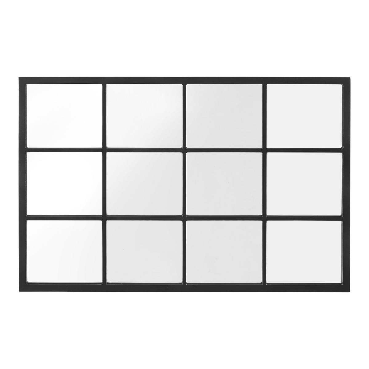 WANDSPIEGEL Cupello - Schwarz, Glas/Holzwerkstoff (60/90/1.8cm) - [en.casa]