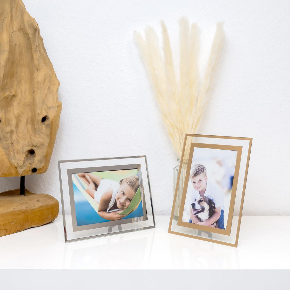 BILDERRAHMEN aus Glas - Silberfarben, Glas (15/20/0.2cm) - Intirilife