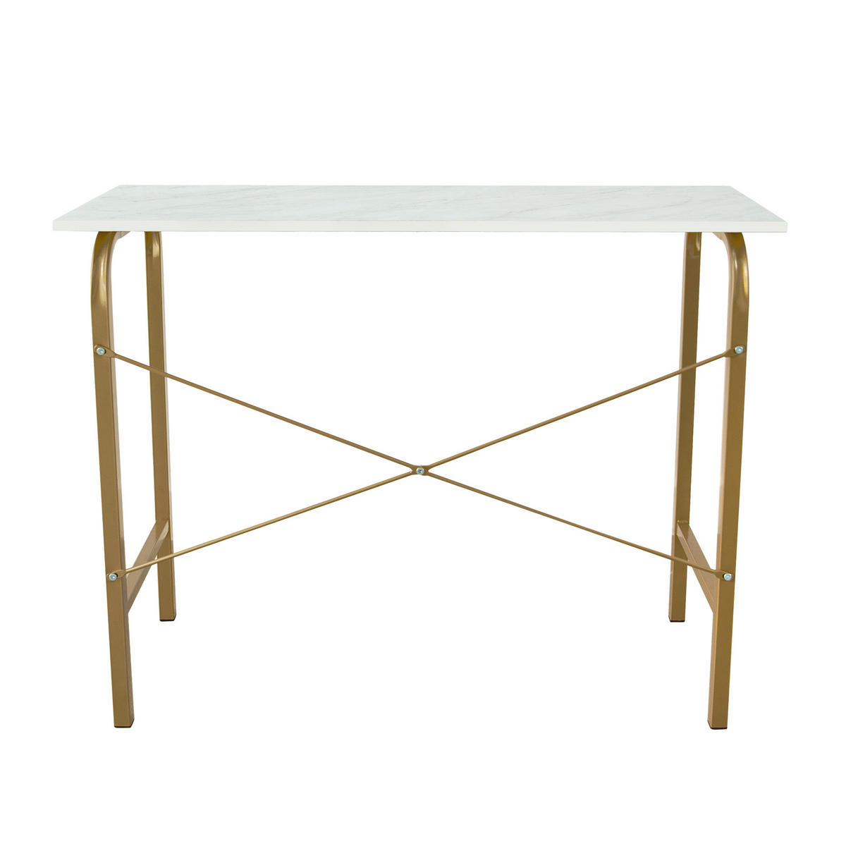 BÜROTISCH Messing - Messingfarben, Holzwerkstoff (73.6/40/73.6cm) - Teamson Home