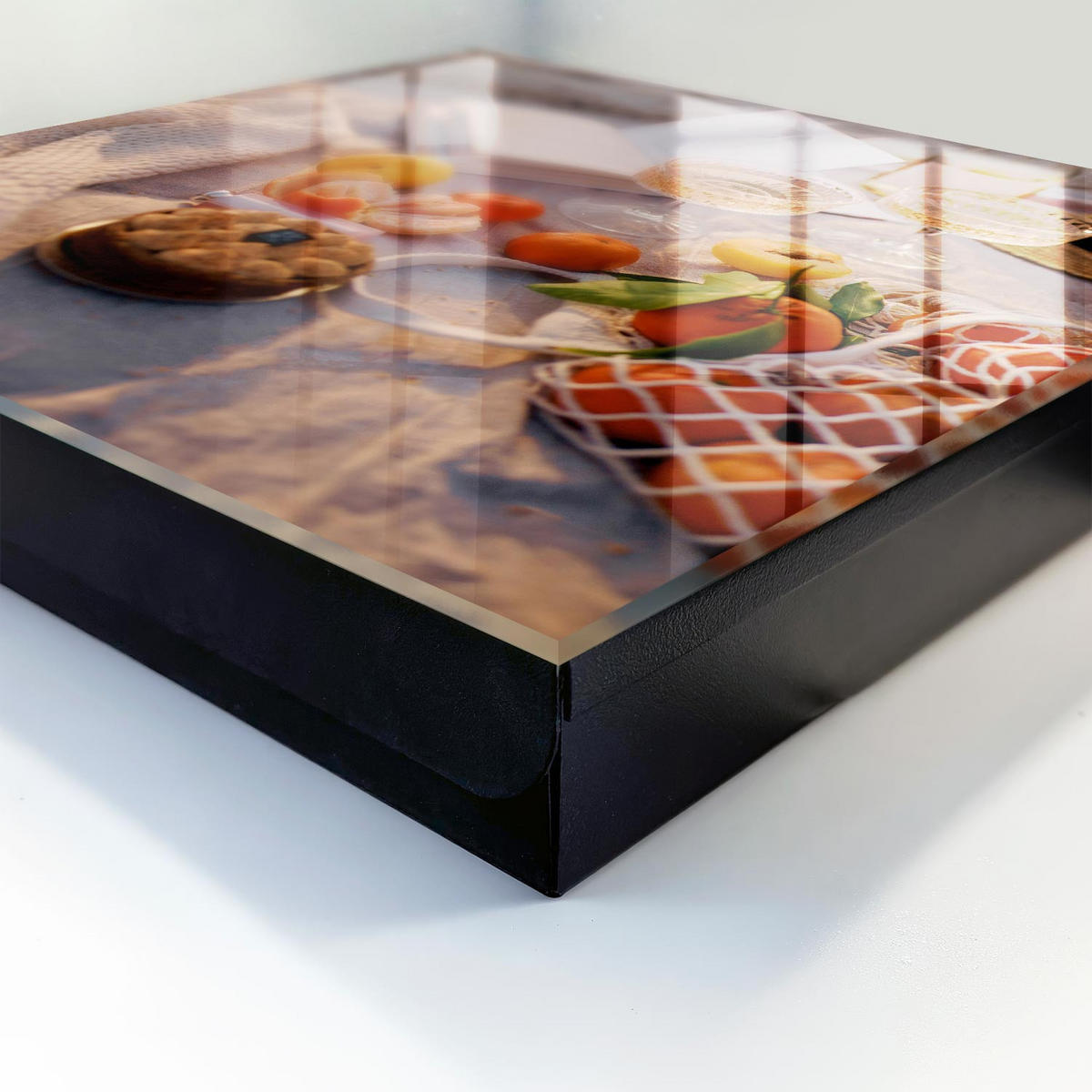 SCHLÜSSELBOX Schwarz 30x30 cm- Türöffnung nach rechts - Sommerpicknick - Orange, Metall (30/30/5cm) - TULUP