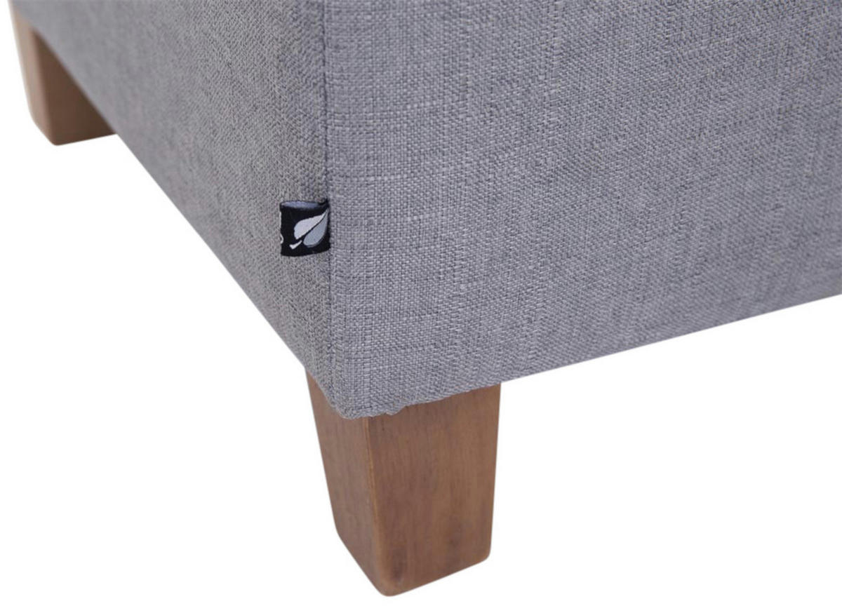 SITZWÜRFEL 2er Set Stoff hellgrau - Hellgrau, Holz/Textil (45/46/45cm) - CLP