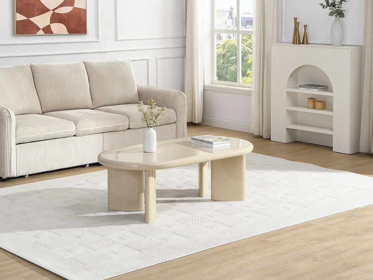 COUCHTISCH - 120 cm x 60 cm - holz - beige Tabemi - Beige, Holz (60/120/40cm) - Vente-Unique