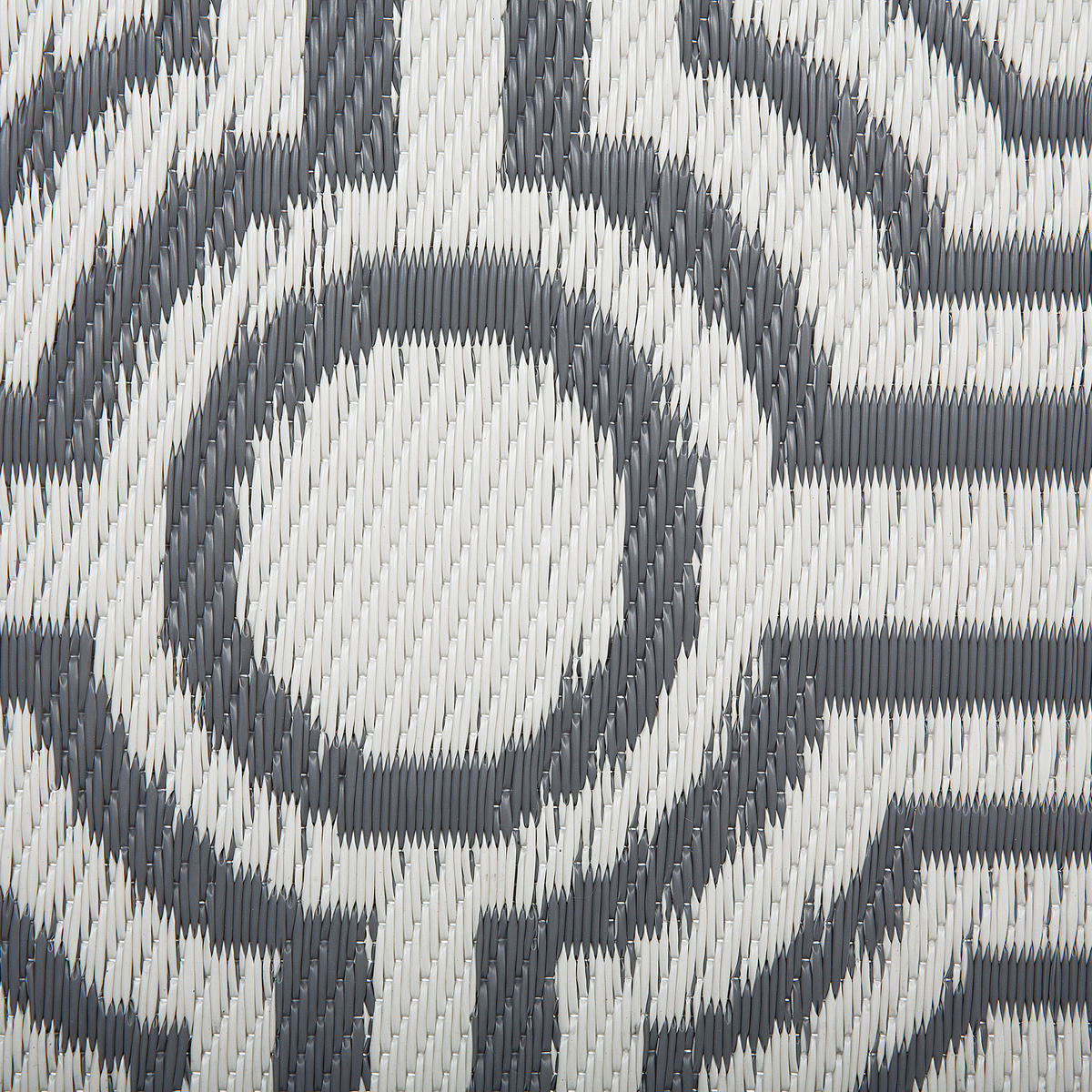 OUTDOOR-TEPPICH Bidar 180/90 cm - Grau, Kunststoff (90/180cm) - Beliani