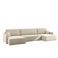WOHNLANDSCHAFT Louis Salvador - Beige, Holzwerkstoff/Textil (348/83/142cm) - Fun Möbel