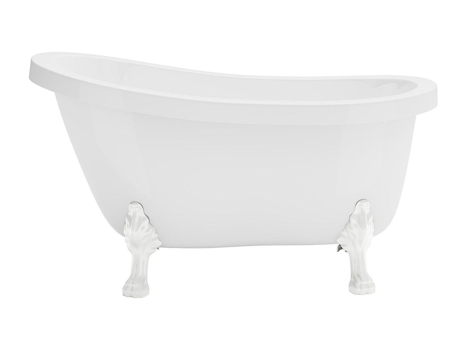 FREISTEHENDE Badewanne mit Füßen - 1 Person - acryl - weiß Nisos - Weiß, Kunststoff (145/77/74cm) - Vente-Unique