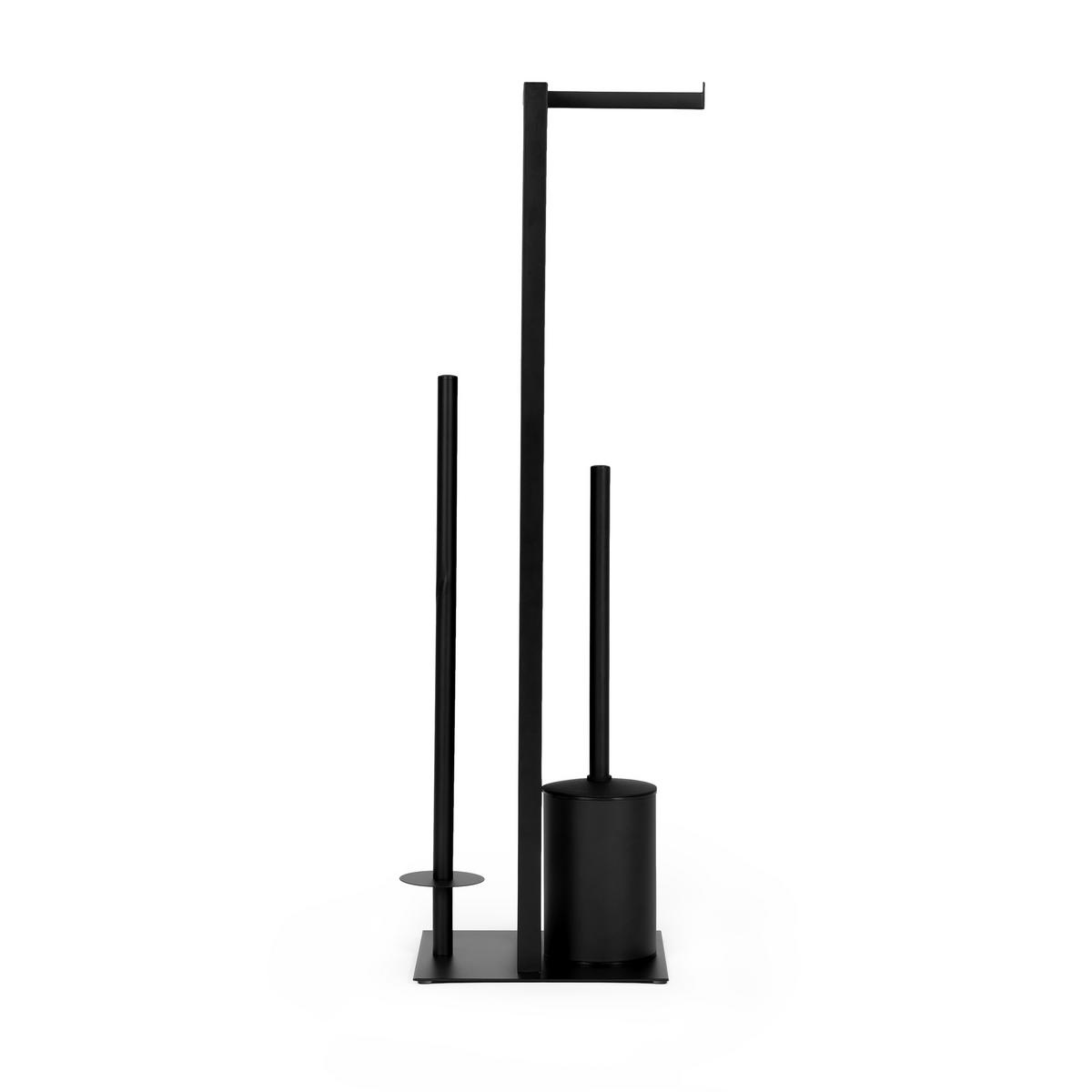 WC-GARNITUR Schwarz Glastrennwand - Schwarz, Glas/Kunststoff (19.5/68/18cm) - Mat-Haus